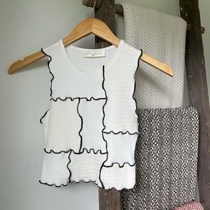 American Threads Sierra Knit Contrast Top
